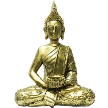 Imagem de Buddha Tibetano Dourado Meditando - Gh 158 - Comercial Z