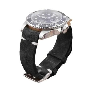 Imagem de Pulseira De Relógio Vintage Em Couro Genuíno Com Liberação Rápida E Co