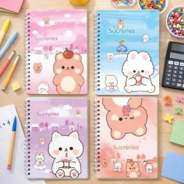 Imagem de Caderno Gatinho 44 FLS Caderno De Anotações 9X14 cm Listrada Capa Dura