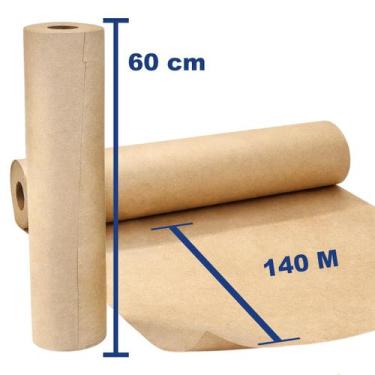 Imagem de Rolo Bobina Papel Semi Kraft 60x140 60g Embalagem Scrity