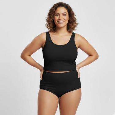 Imagem de Kit 5 Calçola Senhora PLUS SIZE 100 Algodão G3 G4 G5 - Maramiss Linger