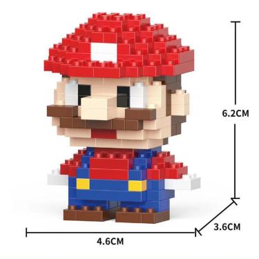 Imagem de Blocos de Montar Infantis W2601-37 Brinquedo Educativo em Plástico ABS Ecológico Acabamento Suave MOC