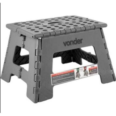 Imagem de Banqueta plastica dobravel 220mm cinza vonder