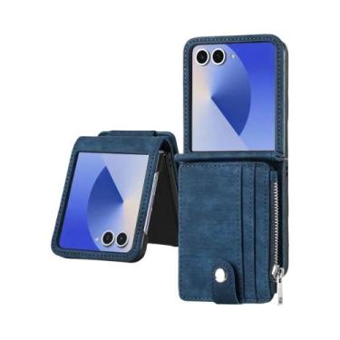 Imagem de Capa De Couro Destacável Para Samsung Galaxy Z Flip 7 6 5 4 3 Com Port