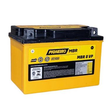 Imagem de Bateria Pioneiro MBR Moto  MBR 8 VP  8 Ah