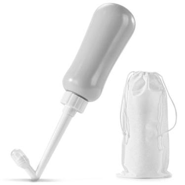 Imagem de Bidê portátil FOOFOO 450 ml de grande capacidade, manual, cinza