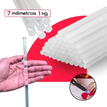 Imagem de Bastão Cola Quente 1 Kg Fino 7mm e Grosso 11mm Refil Pistola Cola Quen