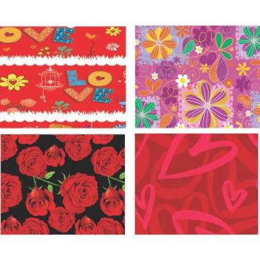 Imagem de Papel Presente 60X96CM Couche Linha Diamante Feminino 4MOD. PCT.C/40 -