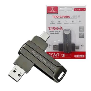 Imagem de Pendrive 128GB Unidade Flash TIPO-C para USB 3.0 de Alta Velocidade Ka