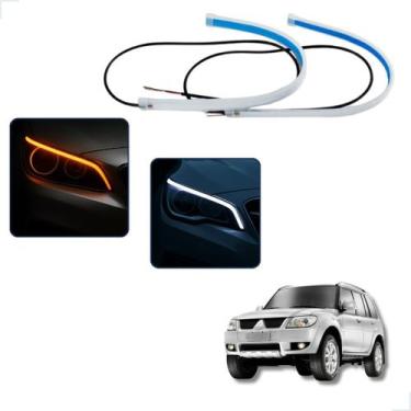 Imagem de Kit Fitas Led DRL Farol + Seta 12v 60cm Pajero TR4 2003 2004 2005 2006