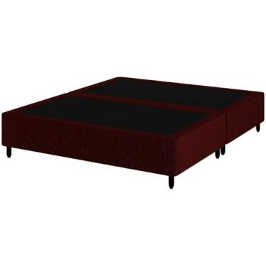 Imagem de Base Cama Box Queen Plumatex Bipartida - 25x158x198cm Turim, Preto e V