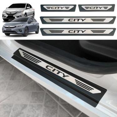 Imagem de Soleiras de Aço Inox Escovado HONDA CITY - RAFCAR