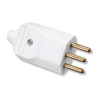 Imagem de Plug Pino Macho 2P+T c/ Prensa Cabos 20A 250V 180º p/ Tomada - MarGiri