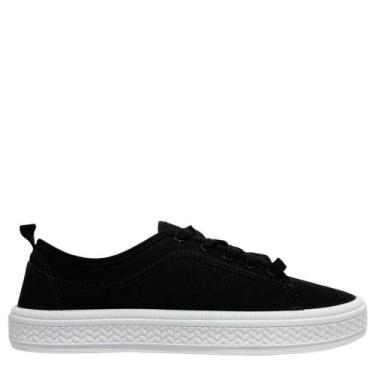 Imagem de Tênis Feminino Moleca Baixo Casual Com Detalhes 5840102, Preto, 35