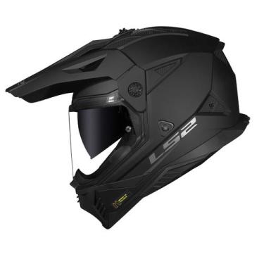 Imagem de Capacete Ls2 MX702 Pioneer II 2 Preto Big Trail Pala Moto, Preto Fosco