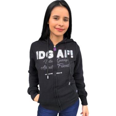 Imagem de Blusa De Frio Feminina Com Ziper E Capuz - ANJ MODAS, PP, Preto com br