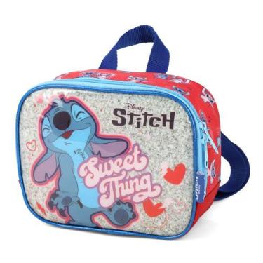 Imagem de Lancheira Termica Escolar Infantil Stitch Luxcel, Vermelho