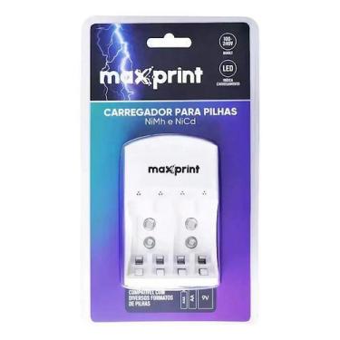 Imagem de Carregador Para Pilha Recarregavel Maxprint AAA AA 9V
