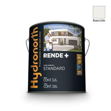 Imagem de Tinta Acrílica Rende+ Branco Gelo Fosco Galão 3,6L para Parede Interna e Externa Hydronorth