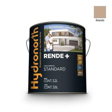 Imagem de Tinta Acrílica Rende+ Amarula Fosco Galão 3,6L para Paredes Internas e Externas Hydronorth