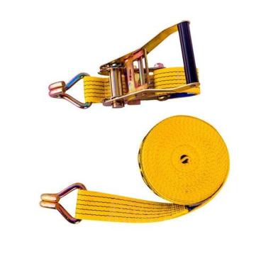 Imagem de Kit Catraca 5 Toneladas 9 Metros Gancho J para Içar Puxar Ou Tensionar Fita Poliéster Aço Bicromatizado Dtools