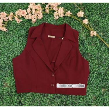 Imagem de Doutoras Modas Colete Feminino Luis Twill Modelo Plus Size Sem Manga G