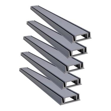 Imagem de Kit 5 Grelha Linear Invisivel Oculta 3255X5GDA Captação de Agua com Caixilho Cinza GDA Industria e Distribuidora