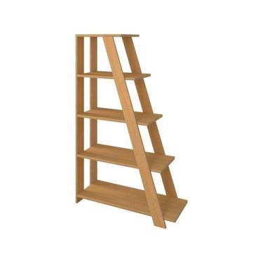 Imagem de Estante de Livros 82CMX134CM Escada Multiuso 5 Prateleiras Marrom Arta