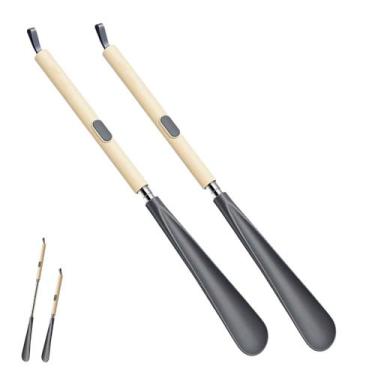Imagem de Calçador de Sapato Extensivel Kit 2 Espatulas Tenis Sapatenis Conforta