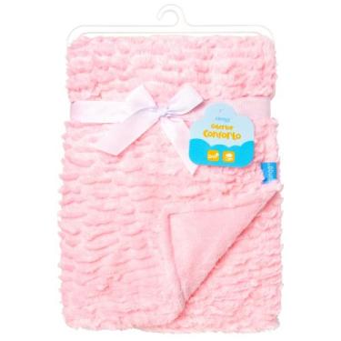 Imagem de Cobertor Infantil Macio Soft Antialérgico Enxoval Bebê Rosa - CLINGO