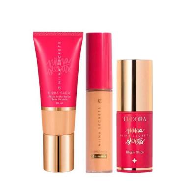 Imagem de Kit Eudora Niina Secrets Pele Perfeita 5 - Hidra Glow 25 Base 30ml + P