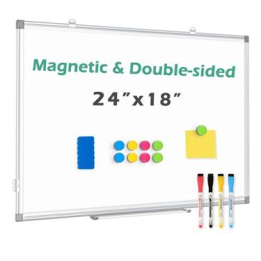 Imagem de Quadro Branco Magnético Dupla Face QUEENLINK 61 x 46 cm