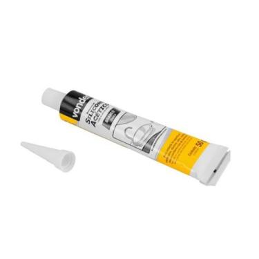 Imagem de Silicone Acético 50g Tubete Branco Preto Cinza ou Transparente COR:PRE