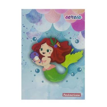 Imagem de Caderno 1/4 brochura 96 folhas Sereia PanAmericana Cor:Ruiva, Ruiva