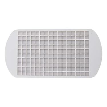 Imagem de Bandeja de cubos de gelo, 160 grades de silicone para fazer cubos quadrados flexíveis de liberação fácil para fazer cubos de gelo, pudim, bolos, bolos, mousses geléias, alimentos preparados (branco)
