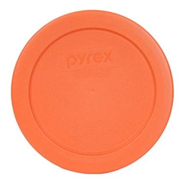 Imagem de Pyrex Capa de armazenamento redonda laranja para 2 xícaras 11,4 cm 7200-PC para tigelas de vidro - pacote com 2