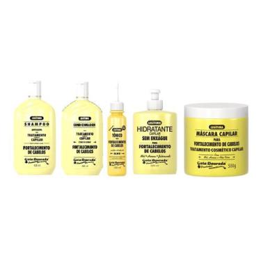 Imagem de Kit Gota Dourada Fortalecimento - Shampoo, Condicionador, Mascara, Cre