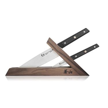 Imagem de Cangshan Cutlery | Série TAI Swedish Sandvik 14C28N Steel Conjunto de 3 peças de bloco de facas, Preto, TG 3-Piece Knife Block Set, 1