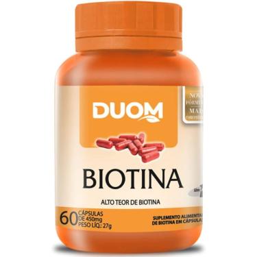 Imagem de Biotina B7 Cabelo, Pele E Unhas Com 60 Cápsulas - Duom