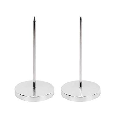 Imagem de 2 peças de garfo para notas, suporte para varão de papel, suporte para notas de aço inoxidável, suporte para notas