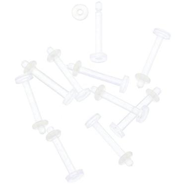 Imagem de Oasis Plus 10 peças 14G Clear Flexível Bioplast Retentor Lip Studs Monroe Labret Anéis de Umbigo Snake Bites Eyes Piercing, Plástico