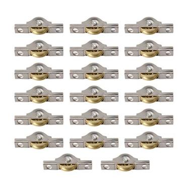 Imagem de RDEXP Roda deslizante 20 mm Diâmetro Slotted Roda para guarda-roupas, armários, livros, portas, janelas, conjunto de 20