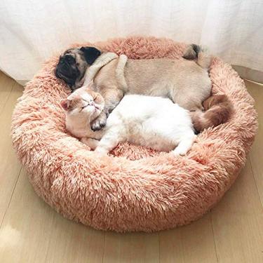 Imagem de Almofada para sofá de cachorro cama cobertor quente lavável para animal de estimação caverna com almofada sofá de múltiplas funções para cachorro, gato e outros animais-60 cm-rosa little surprise