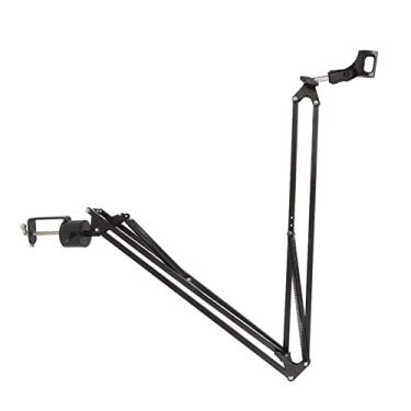 Imagem de Suporte de Mesa de Microfone, Precisão de Posicionamento do Braço do Microfone Rotação de 360 ​​graus Profissional à Prova de Choque para karaokê Online para Sala de Publicidade para