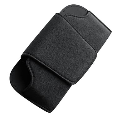 Imagem de Alfanxi Suporte de óculos de sol para viseira de carro, caixa organizadora universal, acessórios de viseira de veículo estojo de armazenamento protetor compatível com a maioria dos carros (preto)