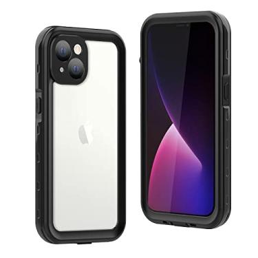 Imagem de ShellBox Case Capa para iPhone 13 de 6,1 polegadas [protetor de tela embutido] Capa resistente à prova de choque à prova d'água para iPhone 13 de 6,1 polegadas 5G 2021 preta
