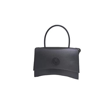 Imagem de Bolsa Moleca Transversal Meia Lua Alça Pvc Preto Único