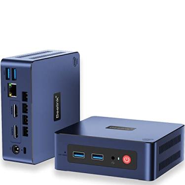 Imagem de Beelink MiniS Mini PC com processador de 11ª geração N5095,8GB DDR4 128GB SSD Mini computadores desktop, Win 11 Pro Micro Pc, suporte Dual HDMI2.0 4K@60Hz/2.4G/5G Dual WiFi/BT4.0/Gigabit
