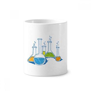 Imagem de Tubo de teste de química líquida, suporte de caneta para escova de dentes, caneca, suporte de cerâmica, copo lápis