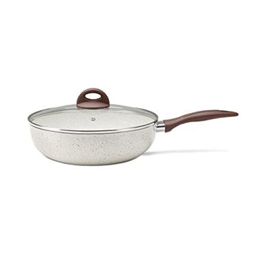 Imagem de Wok com tampa e fundo de indução, Cerâmic Life, 3,4L, 28cm, Vanilla, BRINOX REVESTIDOS